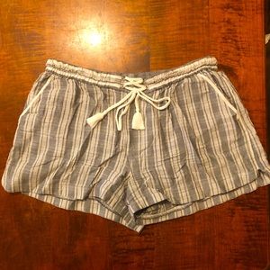 Linen Front Tie Shorts